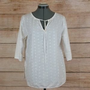 Eyelet White Tunic